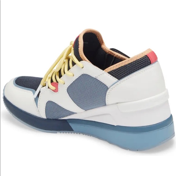 MICHAEL KORS LIV TRAINER Sneaker Navy Multi Size:8 - Picture 2 of 5